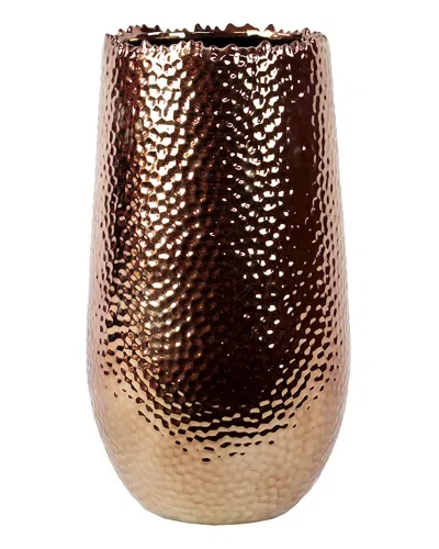 Urban Trends 15in Ceramic Vase In Gold