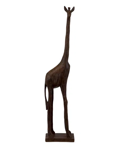 Urban Trends 29in Resin Giraffe Statue In Brown