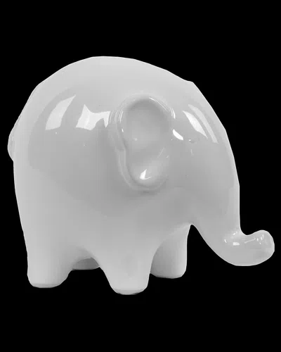 Urban Trends 4.25in Ceramic Elephant In White