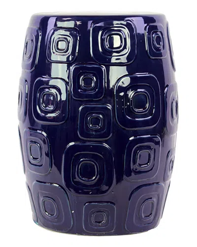 Urban Trends Ceramic Stool In Blue