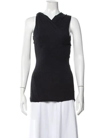 Pre-owned Urban Zen Asymmetrical Sleeveless Top In Green