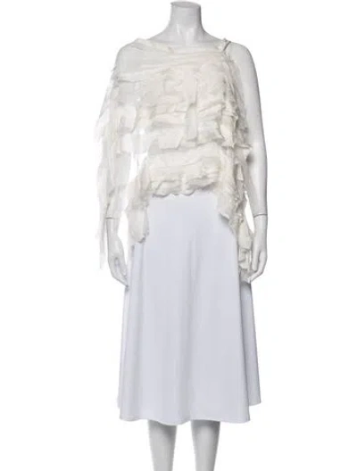 Pre-owned Urban Zen Asymmetrical Sleeveless Top In Neutrals
