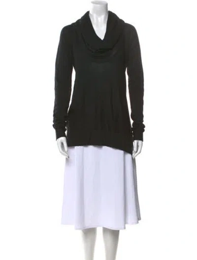 Pre-owned Urban Zen Cashmere Cowl Neck Sweater In Black