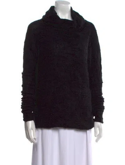 Pre-owned Urban Zen Cashmere Cowl Neck Sweater In Black