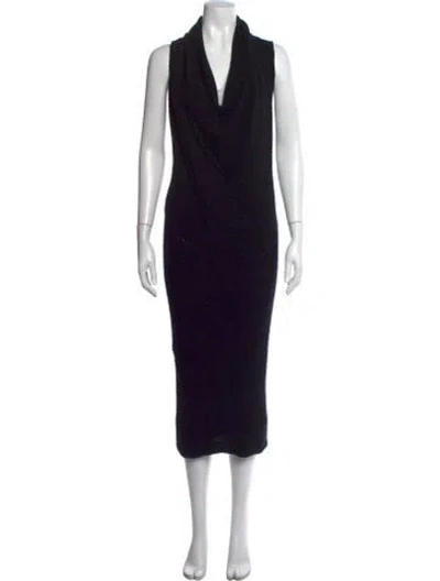 Pre-owned Urban Zen Cashmere Cowl Neck Sweater In Black