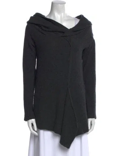 Pre-owned Urban Zen Cashmere Cowl Neck Sweater In Gray