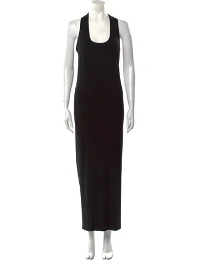 Pre-owned Urban Zen Cashmere Long Dress In Black