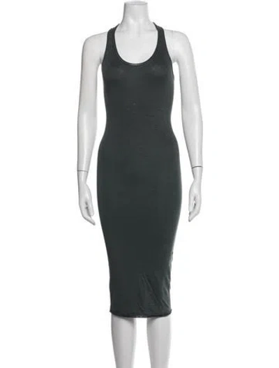 Pre-owned Urban Zen Cashmere Midi Length Dress In Green