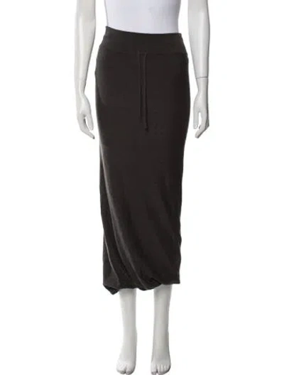 Pre-owned Urban Zen Cashmere Midi Length Skirt In Brown