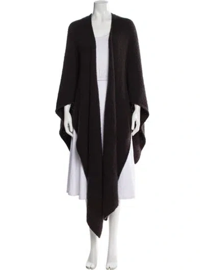 Pre-owned Urban Zen Cashmere Open Front Sweater In Brown