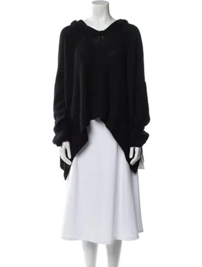 Pre-owned Urban Zen Cashmere Scoop Neck Sweater In Black