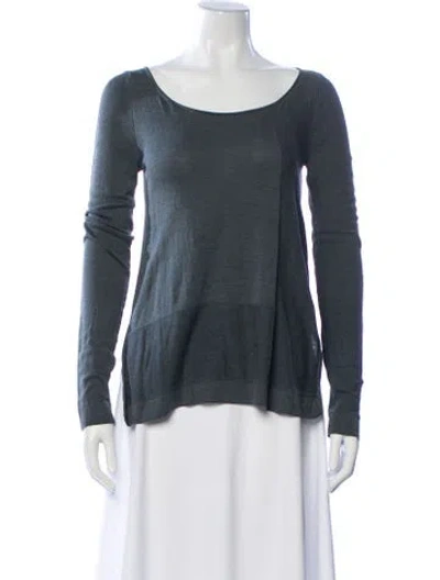 Pre-owned Urban Zen Cashmere Scoop Neck Sweater In Gray