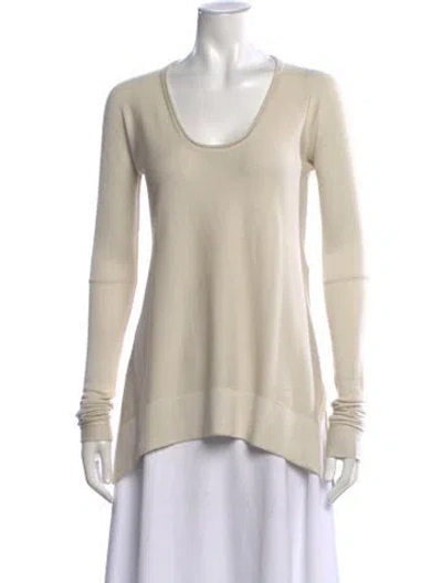 Pre-owned Urban Zen Cashmere Scoop Neck Sweater In Neutral