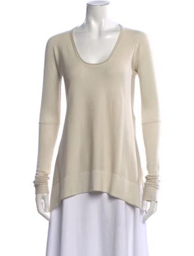 Pre-owned Urban Zen Cashmere Scoop Neck Sweater In Neutrals