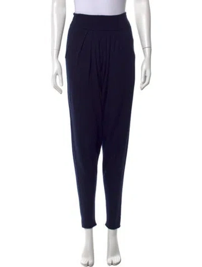 Pre-owned Urban Zen Cashmere Straight Leg Pants In Blue