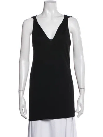 Pre-owned Urban Zen Cashmere V-neck Tunic In Blue