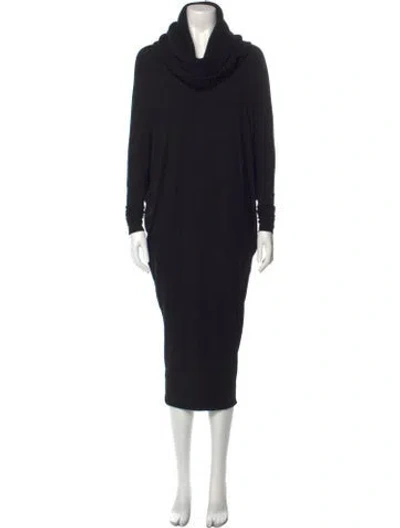 Pre-owned Urban Zen Cowl Neck Long Dress In Black