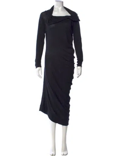 Pre-owned Urban Zen Cowl Neck Midi Length Dress In Multi