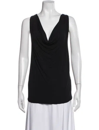 Pre-owned Urban Zen Cowl Neck Sleeveless Top In Blue
