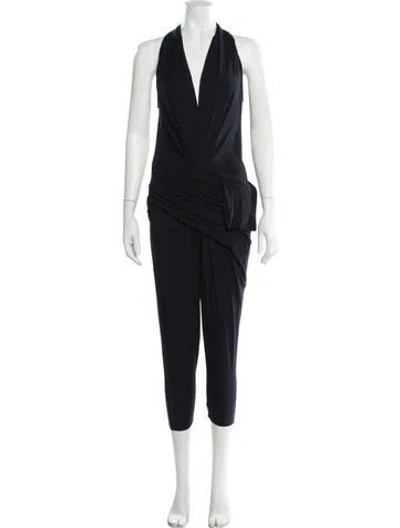 Pre-owned Urban Zen Halterneck Jumpsuit In Black