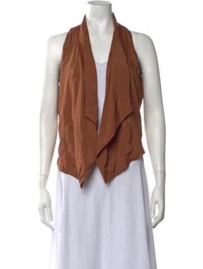 Pre-owned Urban Zen Halterneck Sleeveless Top In Brown
