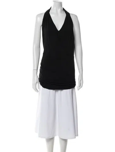Pre-owned Urban Zen Halterneck Sleeveless Top In Gray