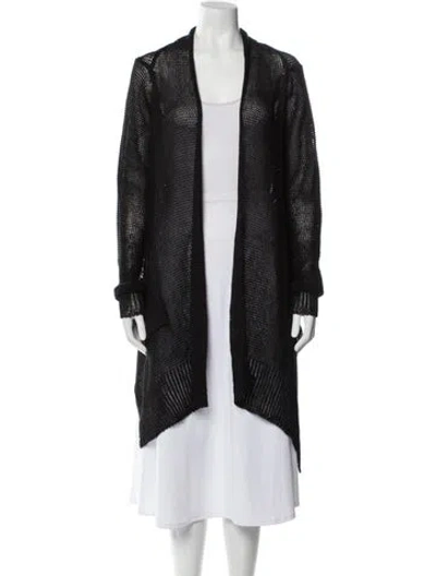 Pre-owned Urban Zen Hemp Open Front Sweater In Black