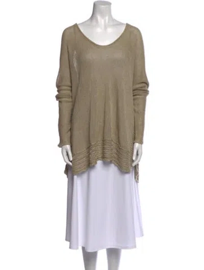 Pre-owned Urban Zen Hemp Scoop Neck Tunic In Neutral
