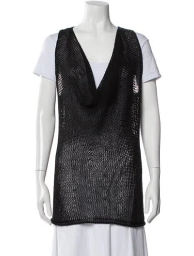 Pre-owned Urban Zen Hemp V-neck Sweater In Black