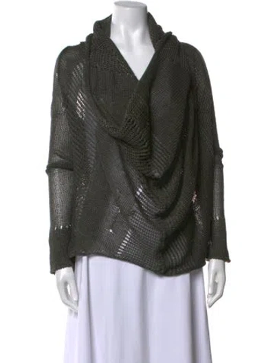 Pre-owned Urban Zen Hemp V-neck Sweater In Green