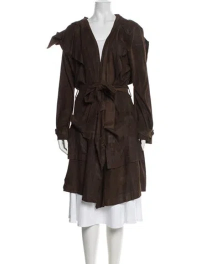 Pre-owned Urban Zen Lambskin Jacket In Brown