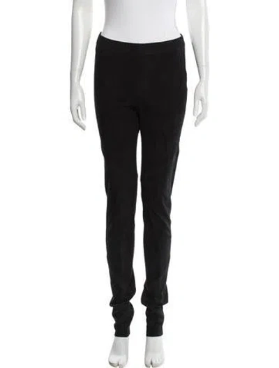 Pre-owned Urban Zen Lambskin Skinny Leg Pants In Black