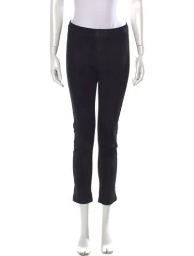 Pre-owned Urban Zen Lambskin Straight Leg Pants In Black