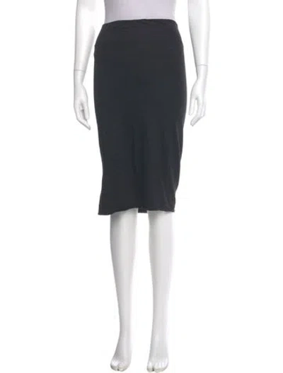 Pre-owned Urban Zen Linen Knee-length Skirt In Gray