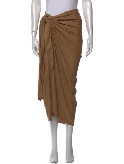 Pre-owned Urban Zen Linen Long Skirt In Neutrals