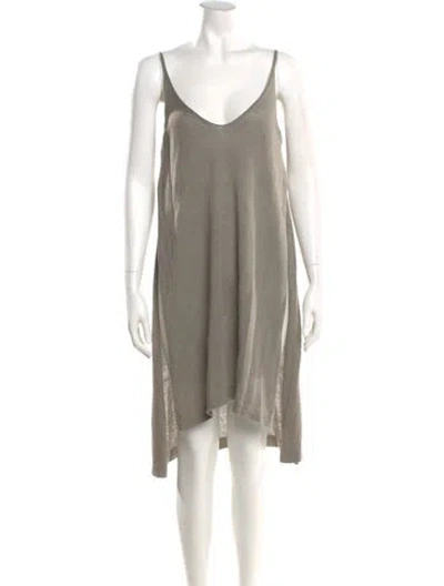 Pre-owned Urban Zen Linen Mini Dress W/ Tags In Neutral
