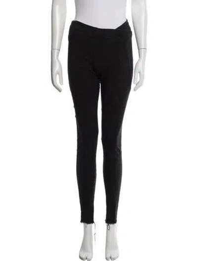 Pre-owned Urban Zen Linen Skinny Leg Pants In Black