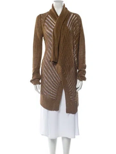 Pre-owned Urban Zen Linen Striped Sweater In Neutral