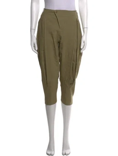 Pre-owned Urban Zen Linen Wide Leg Pants In Green