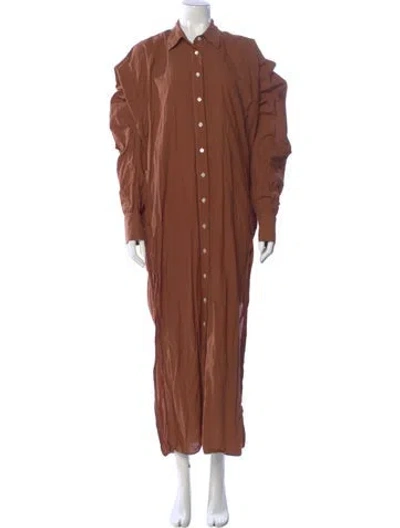 Pre-owned Urban Zen Long Dress In Brown