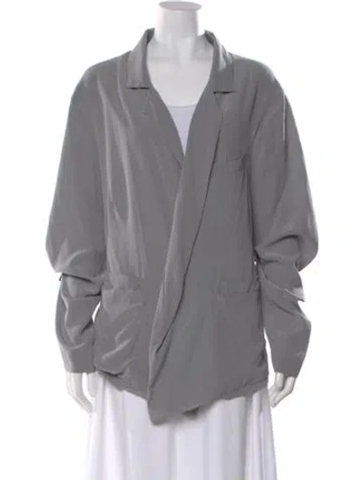 Pre-owned Urban Zen Long Sleeve Top In Gray