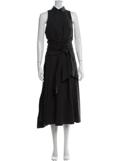 Pre-owned Urban Zen Midi Length Dress In Black