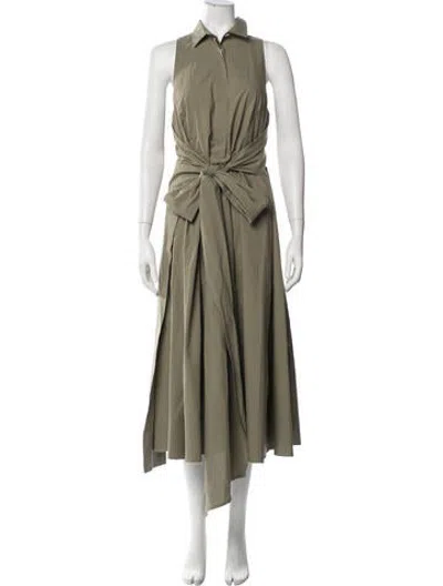 Pre-owned Urban Zen Midi Length Dress In Green
