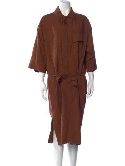 Pre-owned Urban Zen Midi Length Dress W/ Tags In Brown