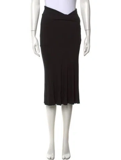 Pre-owned Urban Zen Midi Length Skirt In Black