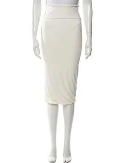 Pre-owned Urban Zen Midi Length Skirt In White