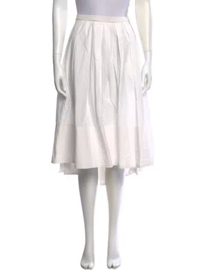 Pre-owned Urban Zen Midi Length Skirt In White