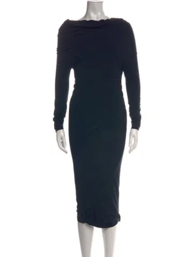 Pre-owned Urban Zen Off-the-shoulder Long Dress In Blue