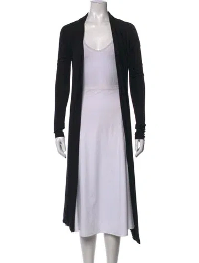 Pre-owned Urban Zen Open Front Sweater In Black