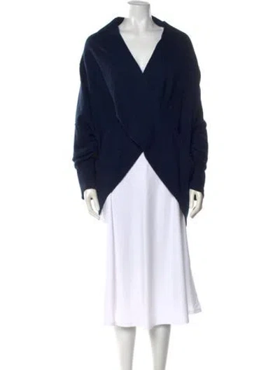 Pre-owned Urban Zen Open Front Sweater In Blue